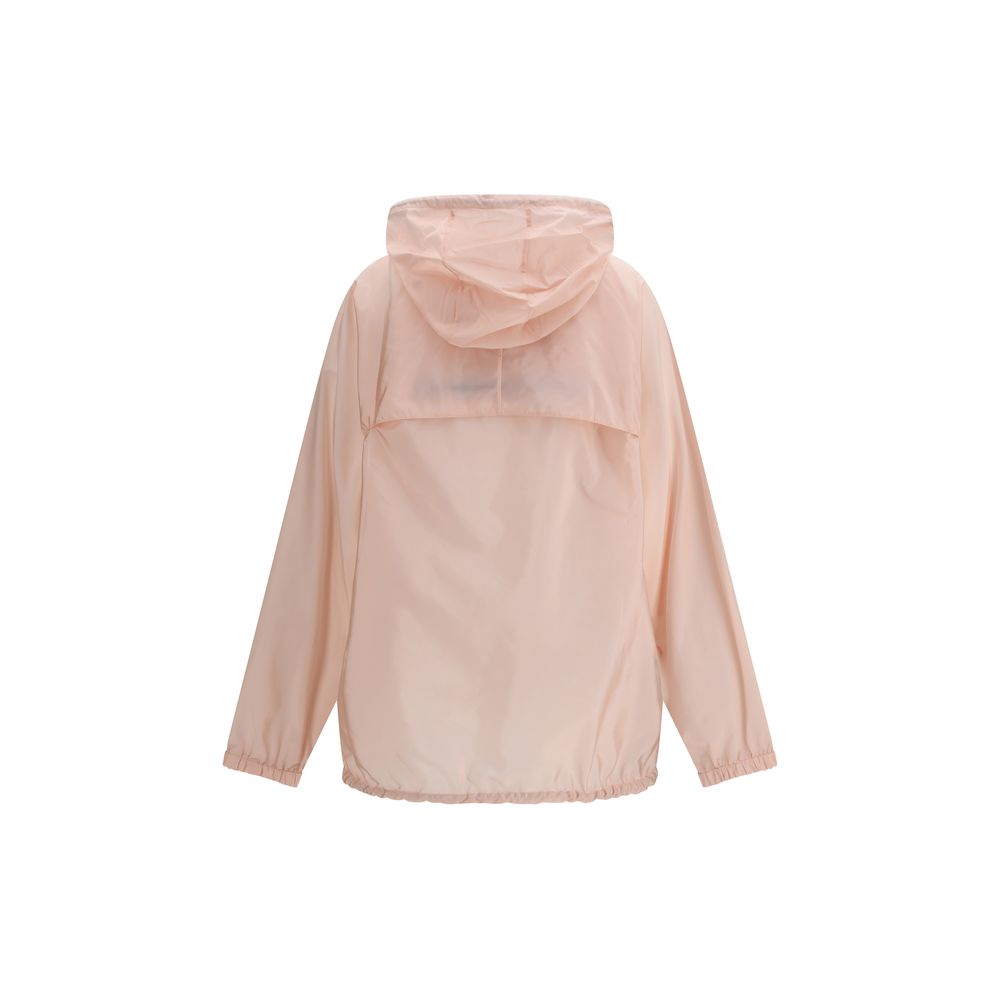 Multicolor Synthetic Shell Jacket with Hood