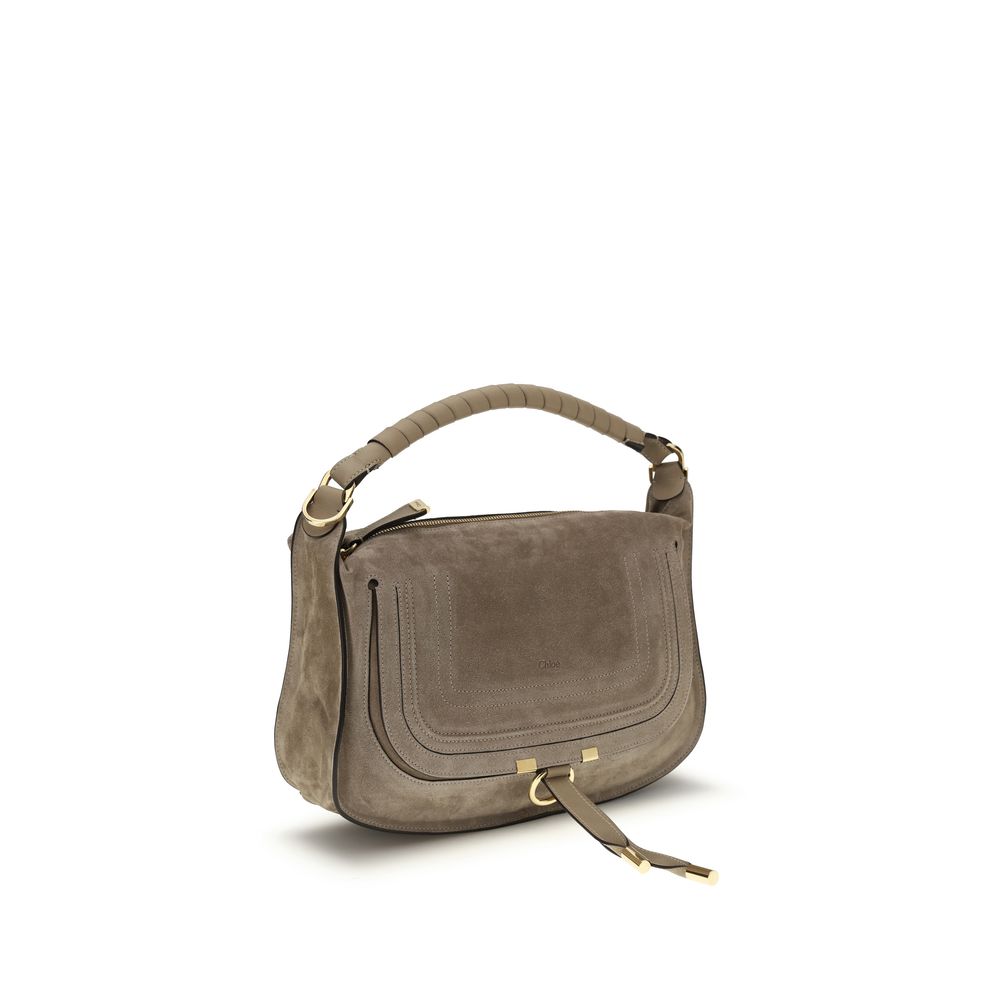 Beige Leather Marcie Small Shoulder Bag
