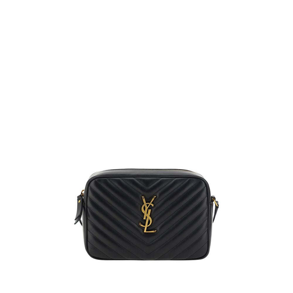 Black Leather LouLou Quilted Shoulder Bag by Saint Laurent