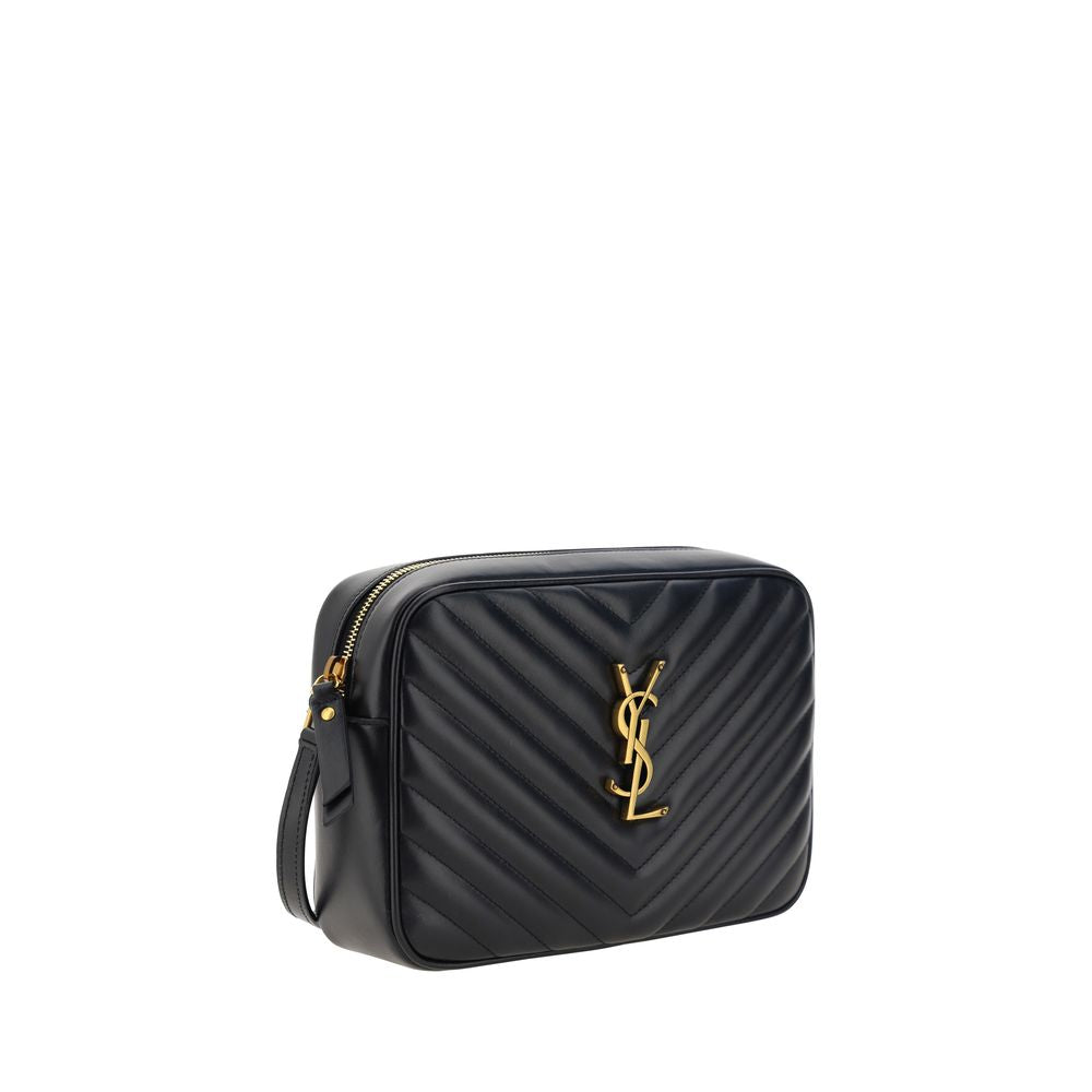 Black Leather LouLou Quilted Shoulder Bag by Saint Laurent