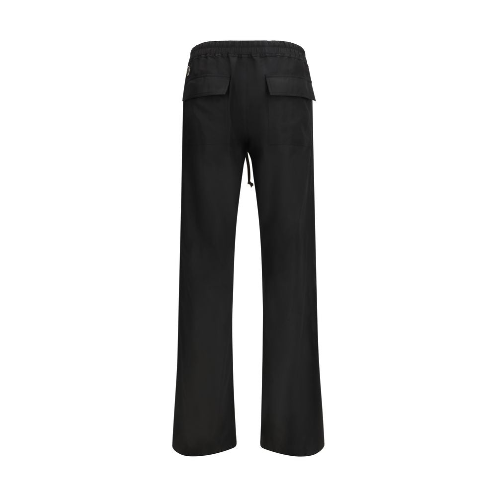 Schwarze Freizeithose aus Synthetik mit elastischem Bund