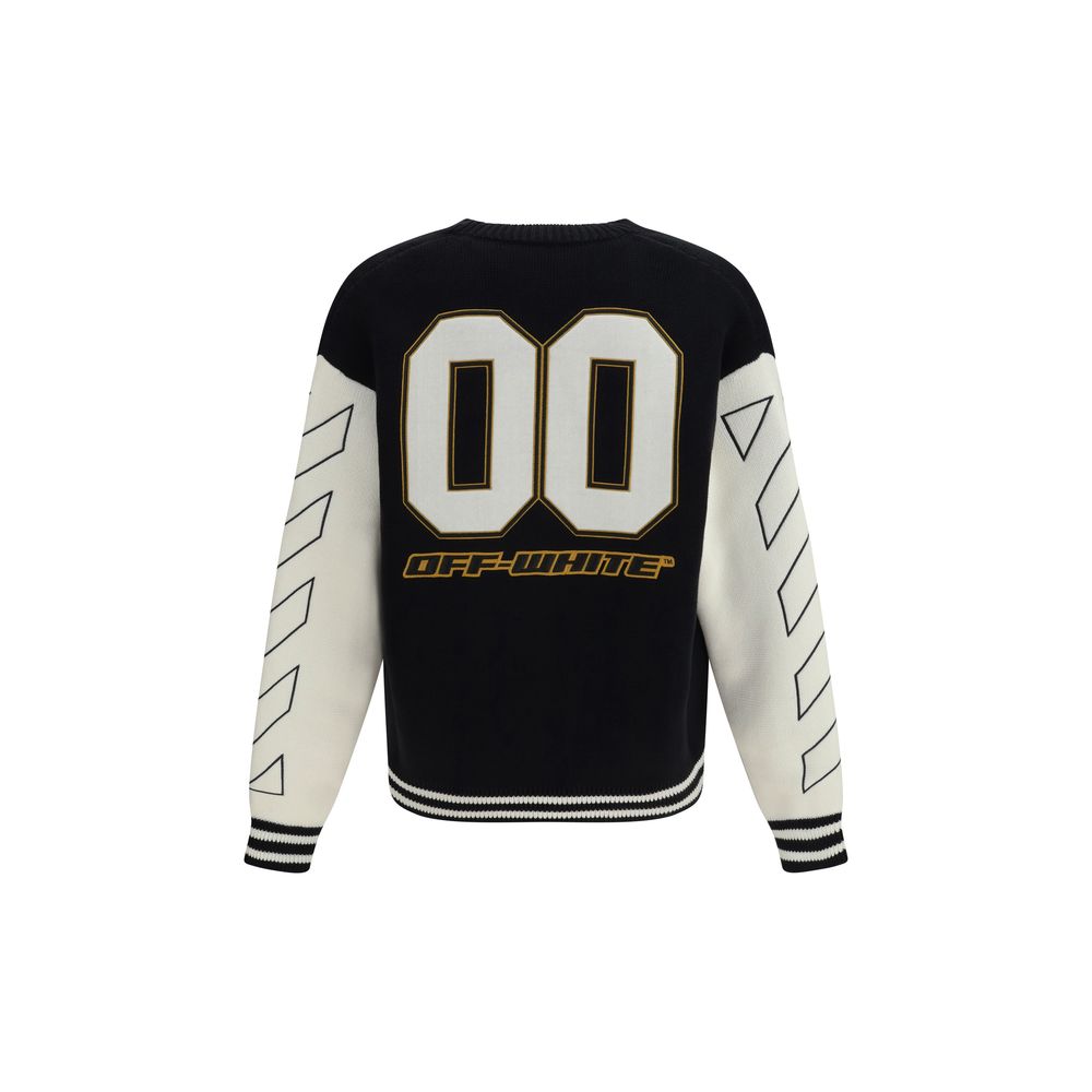 Schwarze Baumwoll-College-Strickjacke mit Stern-Logo