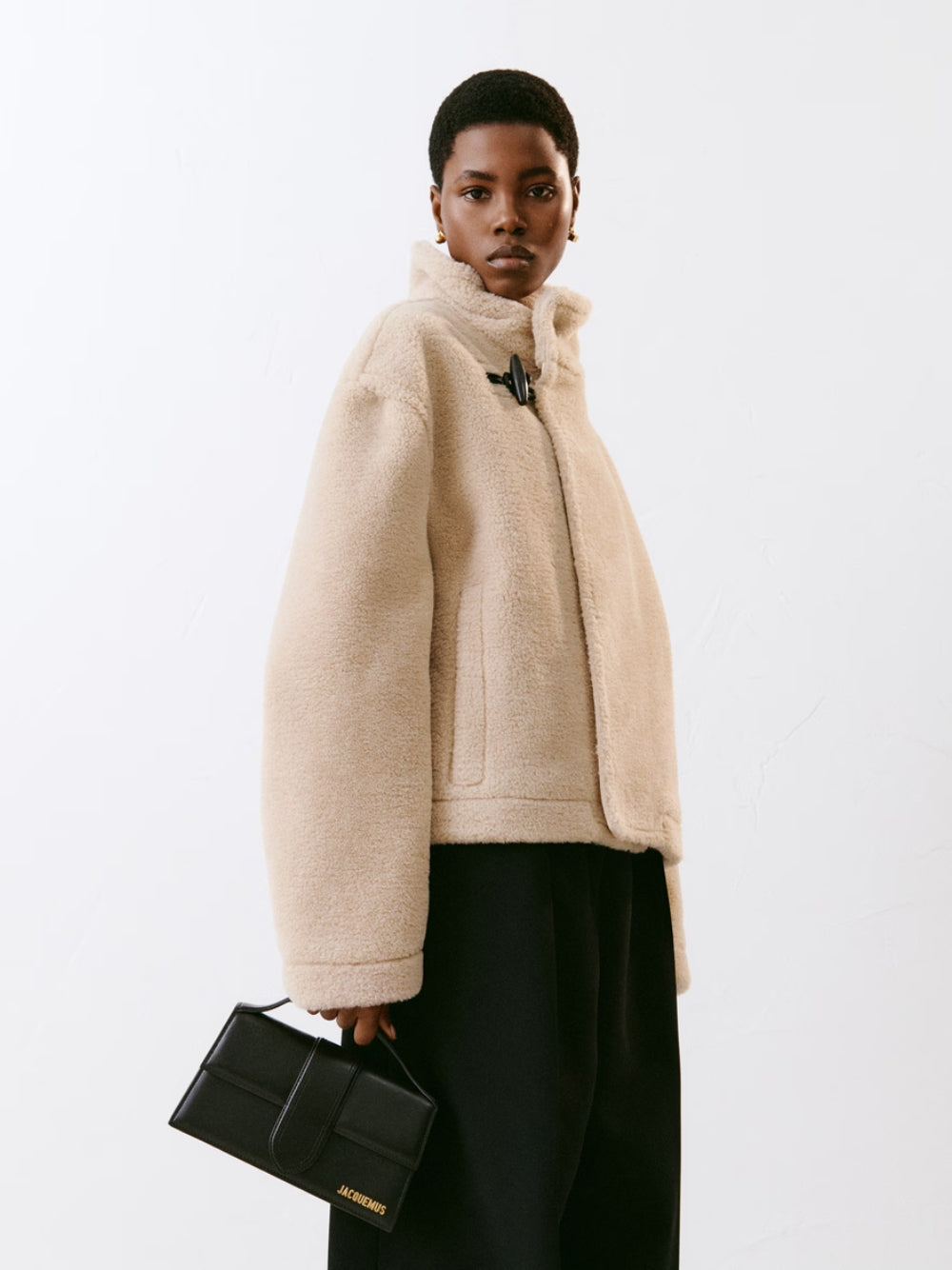 Jacquemus Black Leather Le Grand Bambino Handbag