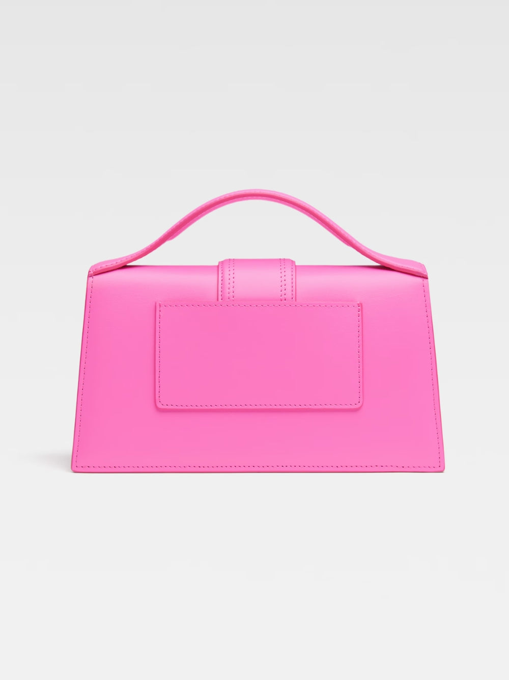 Neon Pink Leather Le Grand Bambino Handbag by Jacquemus