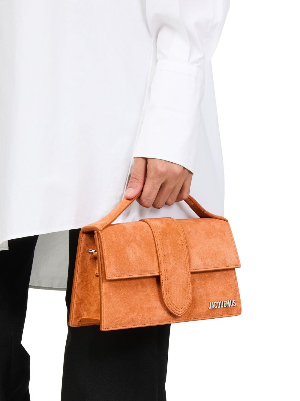 Terracotta Leather Le Grand Bambino Handbag by Jacquemus