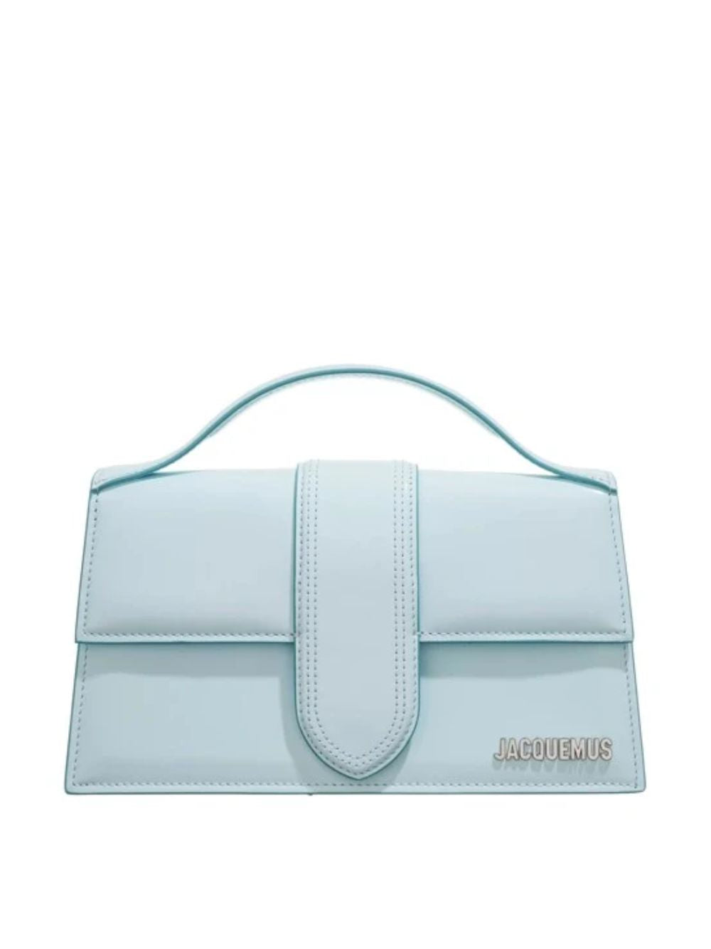 Pale Blue Leather Le Grand Bambino Handbag by Jacquemus