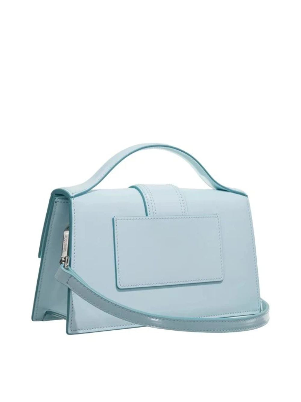 Pale Blue Leather Le Grand Bambino Handbag by Jacquemus