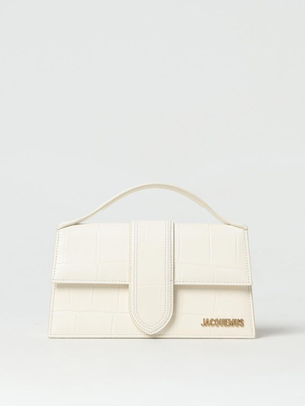White Leather Le Grand Bambino Handbag by Jacquemus