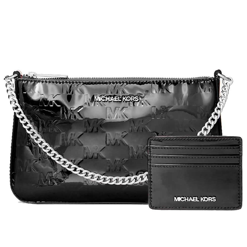 Black Synthetic Canvas Clutch Bag