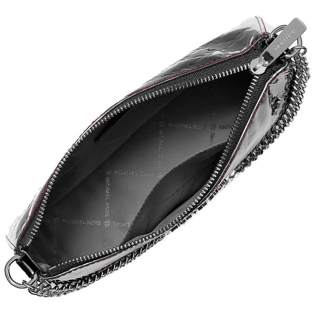 Black Synthetic Canvas Clutch Bag