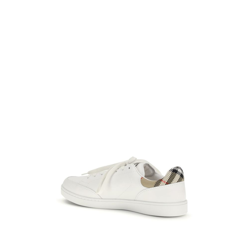 Burberry Low-Top-Sneakers aus weißem Kalbsleder