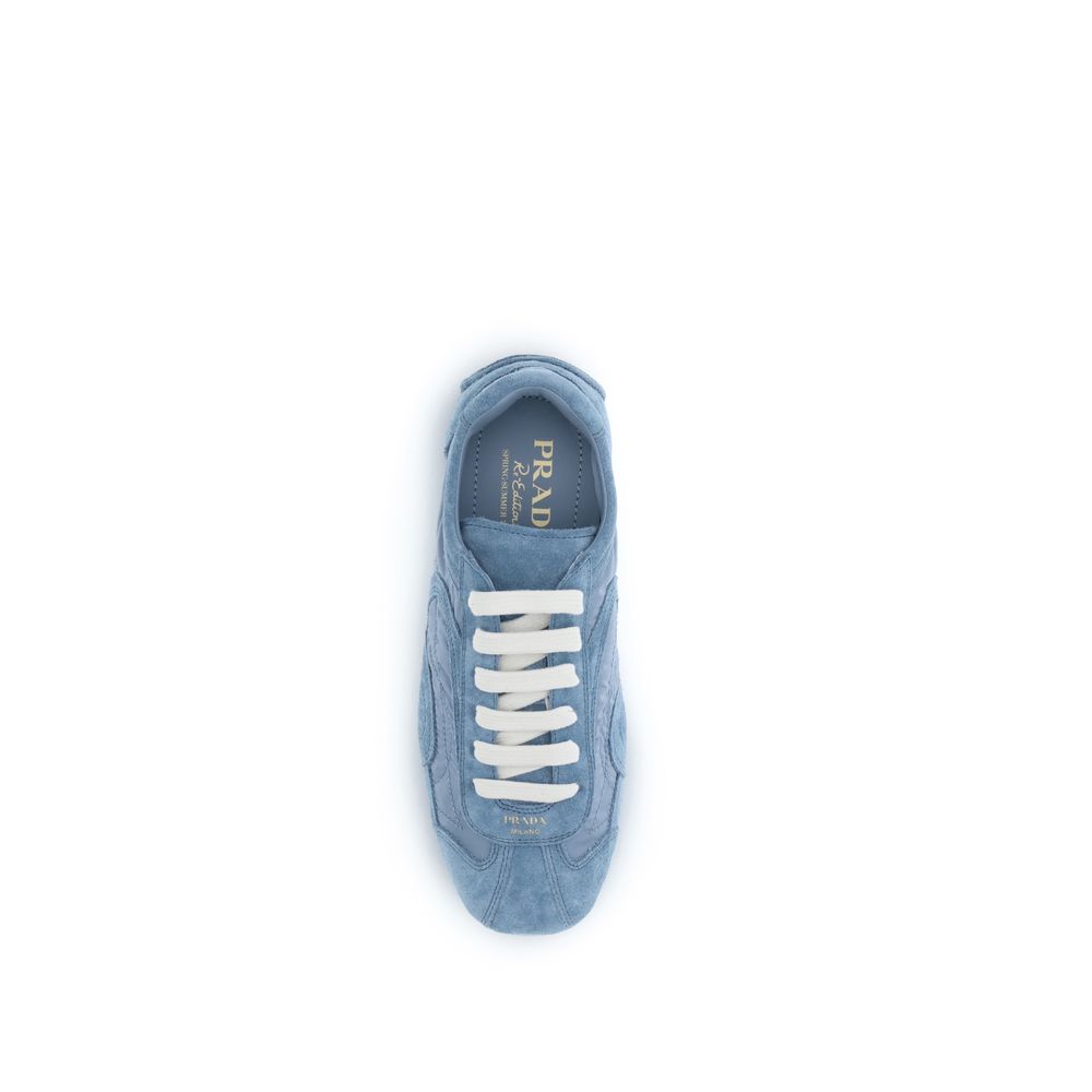 Prada Blue Lamb Athletic Sneakers