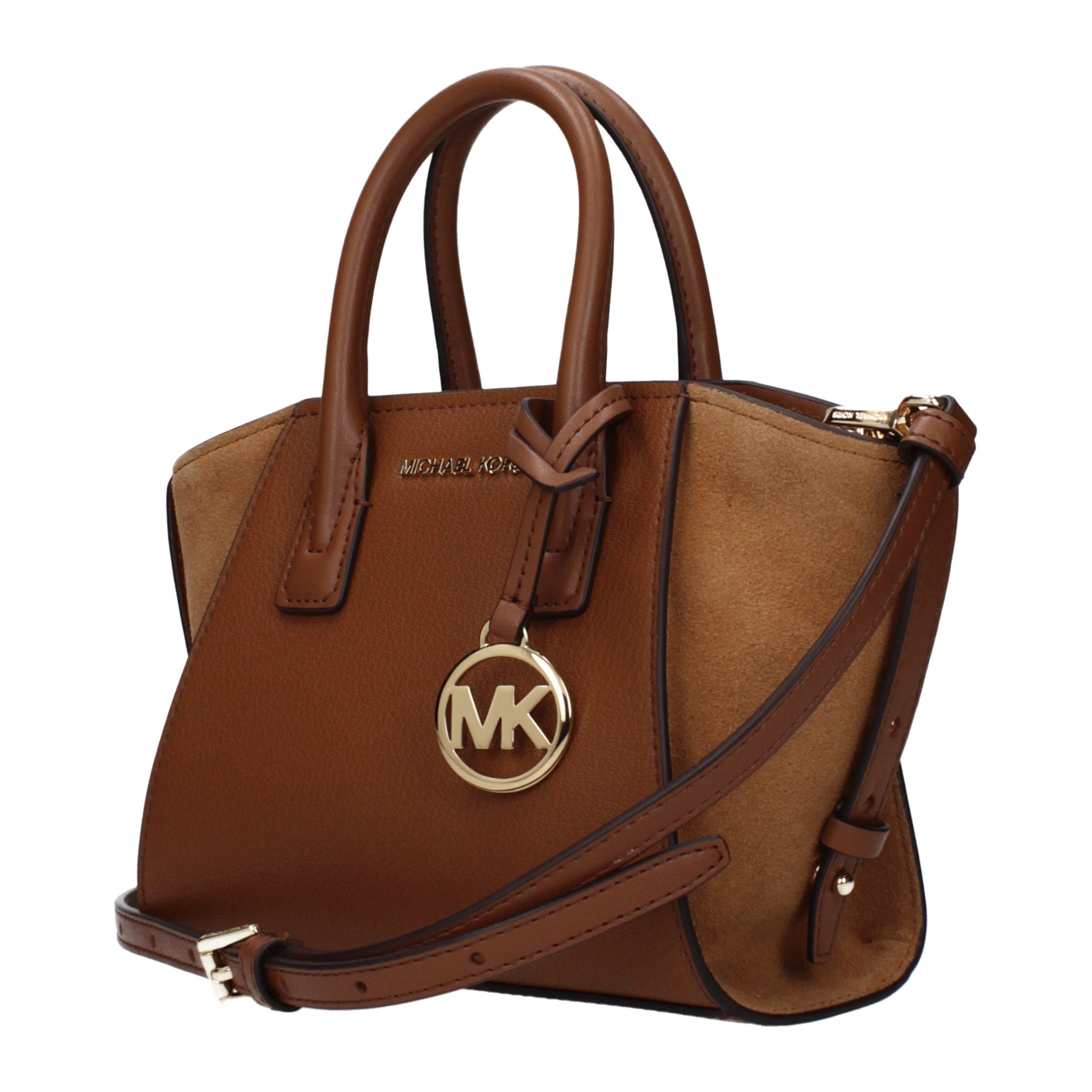 Brown Leather Handbag with Adjustable Straps by Michael Kors