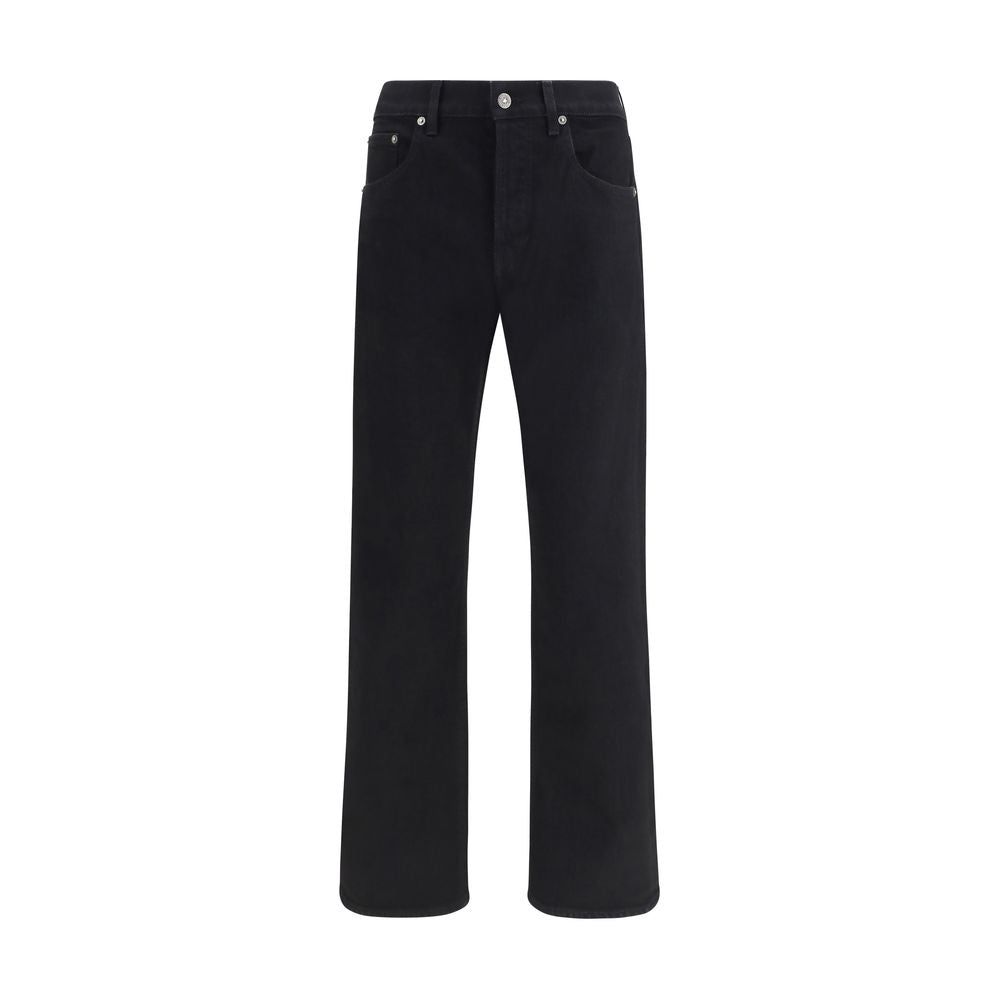 Black Cotton Slim Fit Jeans by Golden Goose