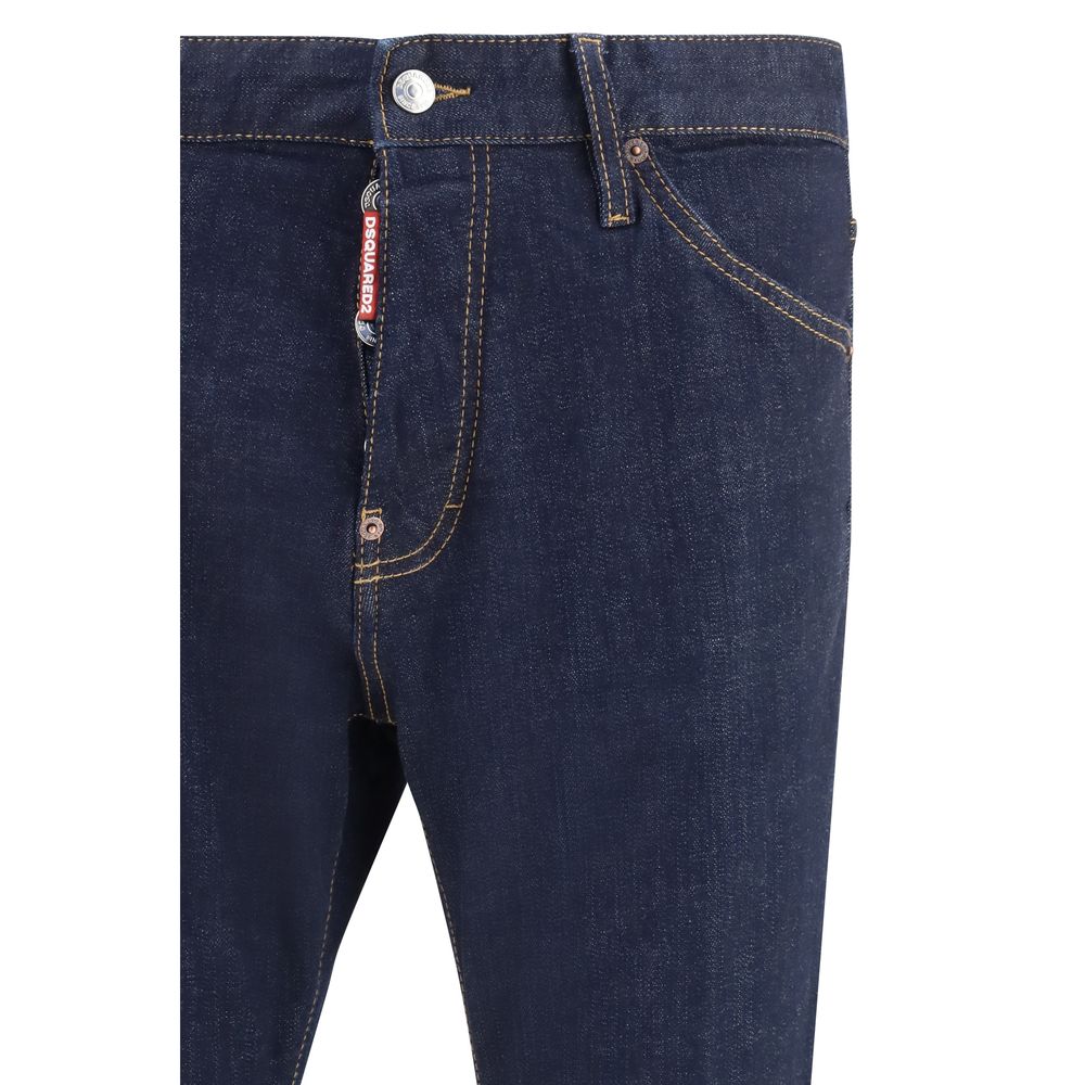 Blue Cotton Slim Stretch Jeans