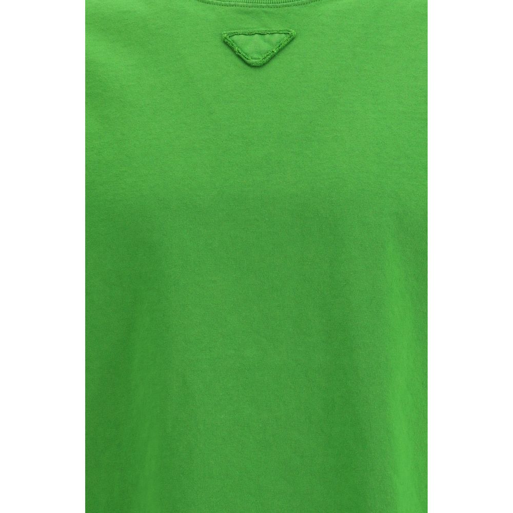 T-shirt bicolore en coton Prada