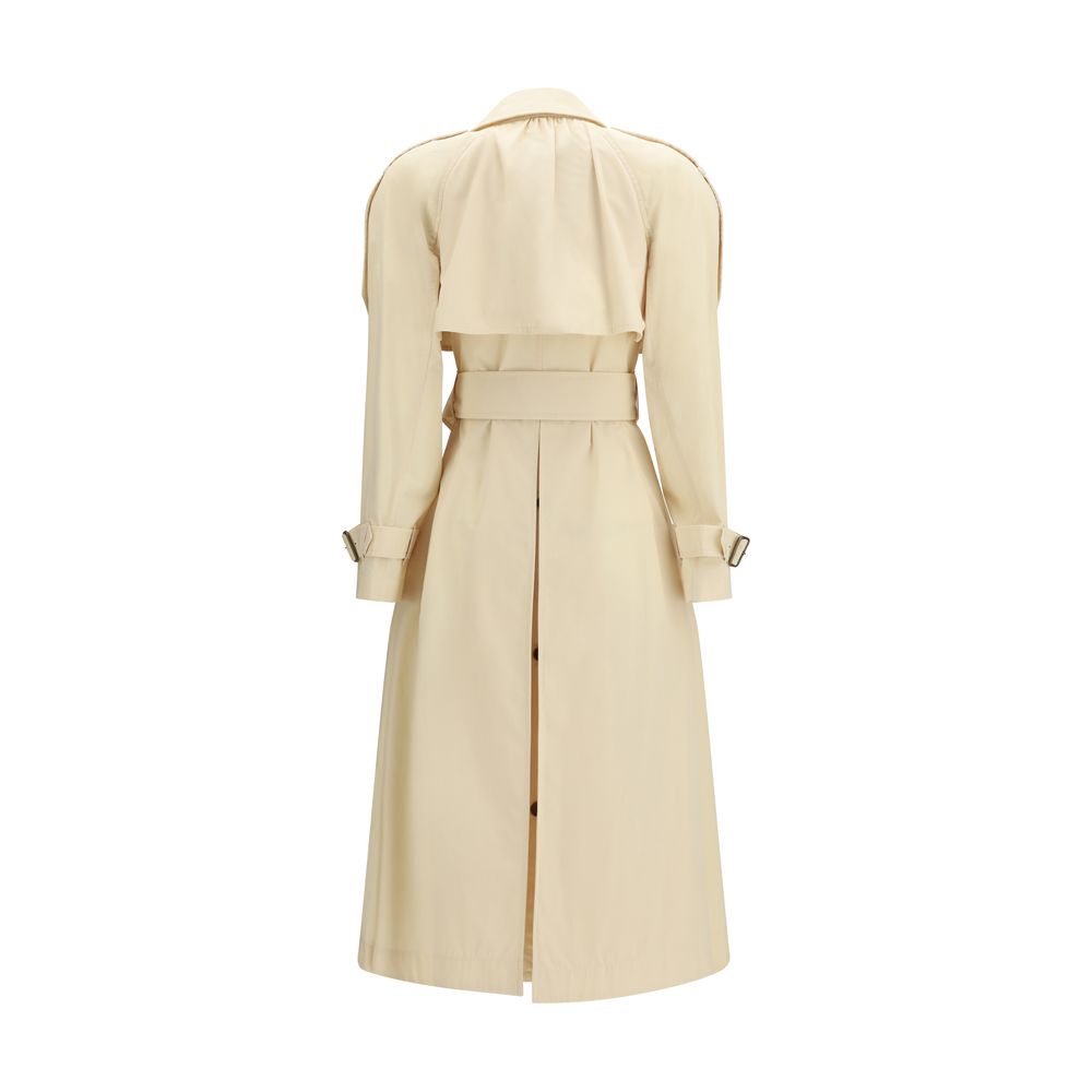 Beiger Trenchcoat aus Synthetik mit Gürtel von Burberry