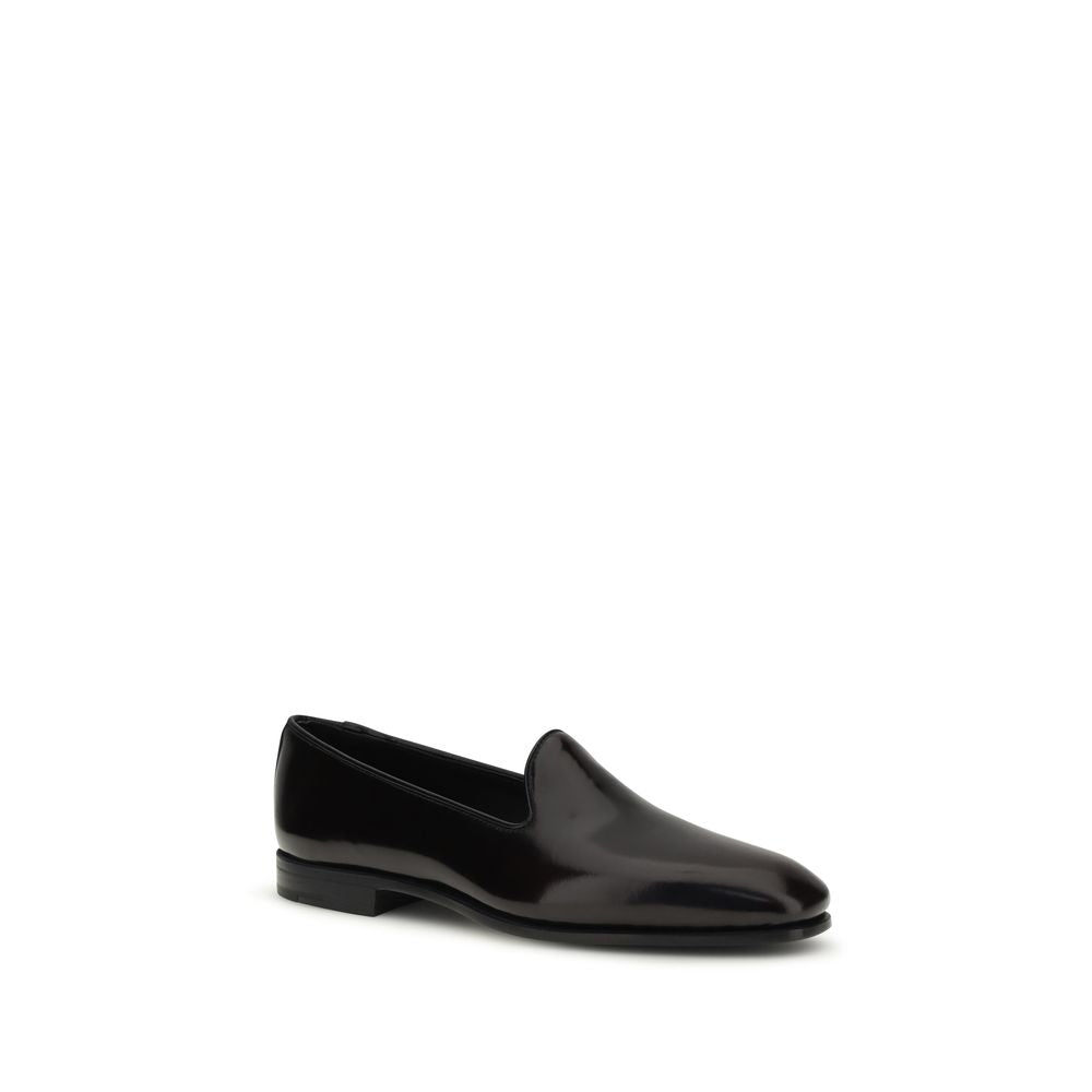 Bordeaux Leather Slip-On Loafers