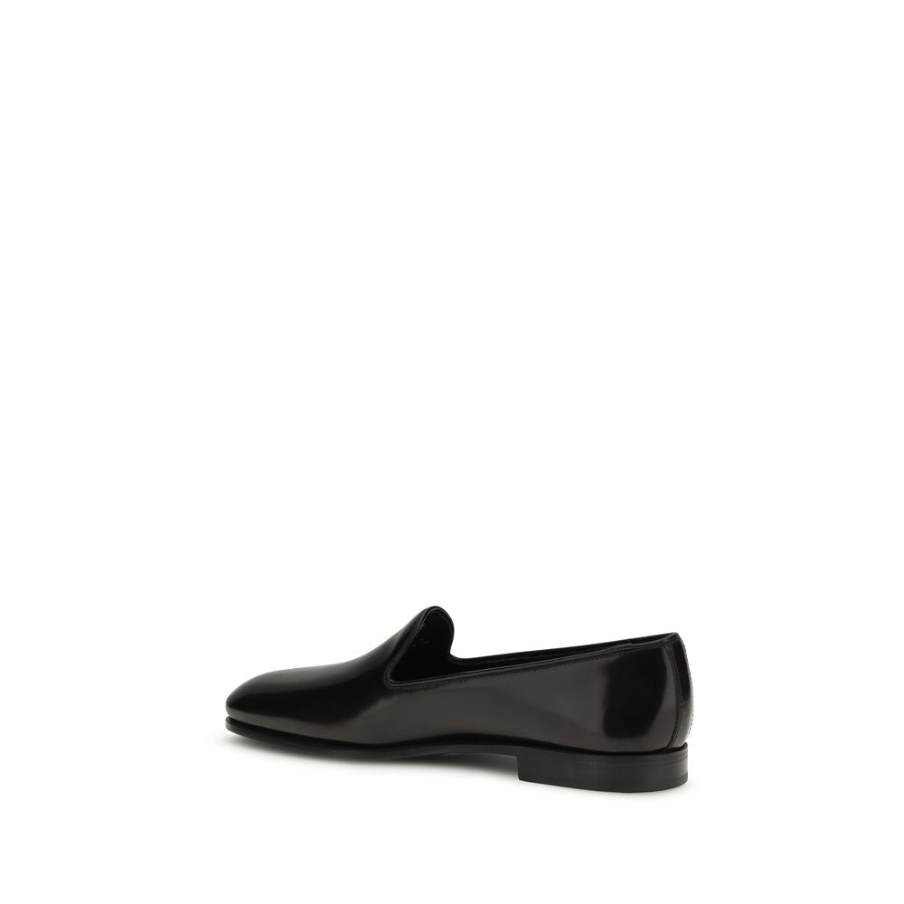 Bordeaux Leather Loafers with Polished Finish