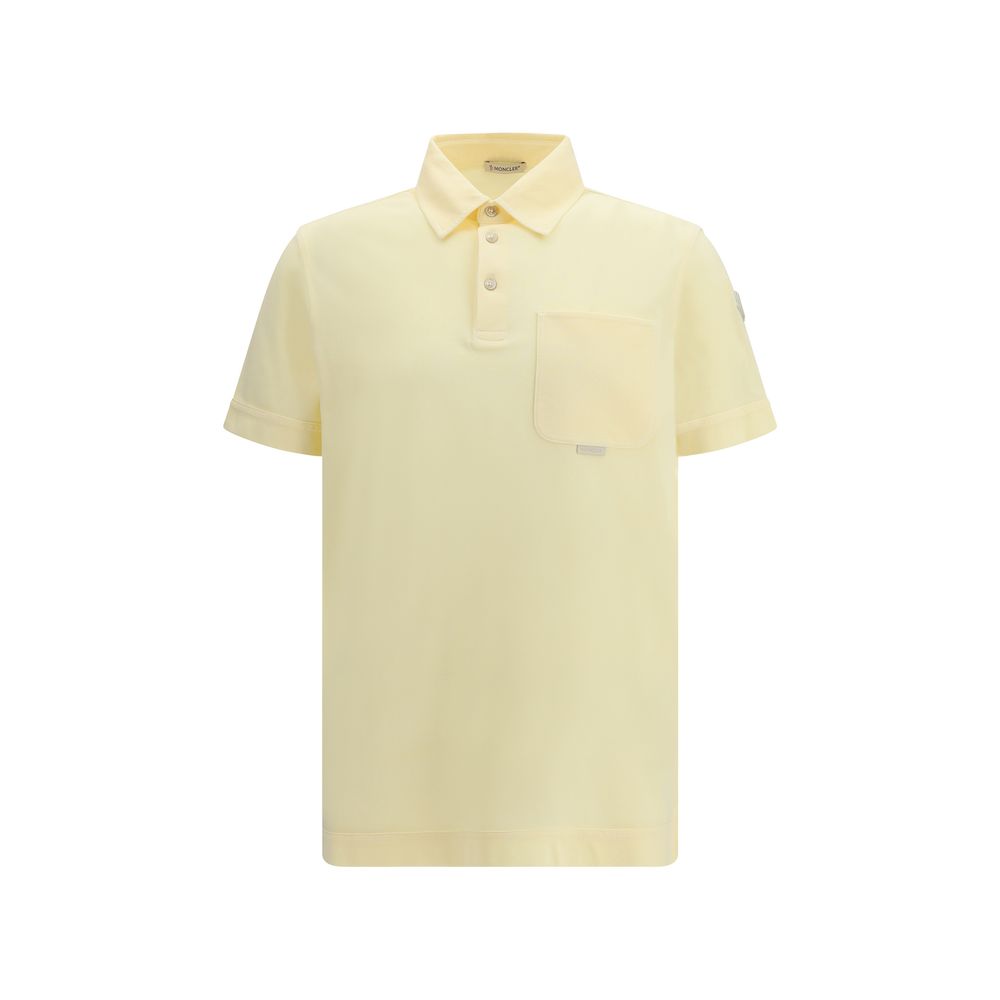 Bicolor Cotton Polo Shirt with Leather Logo