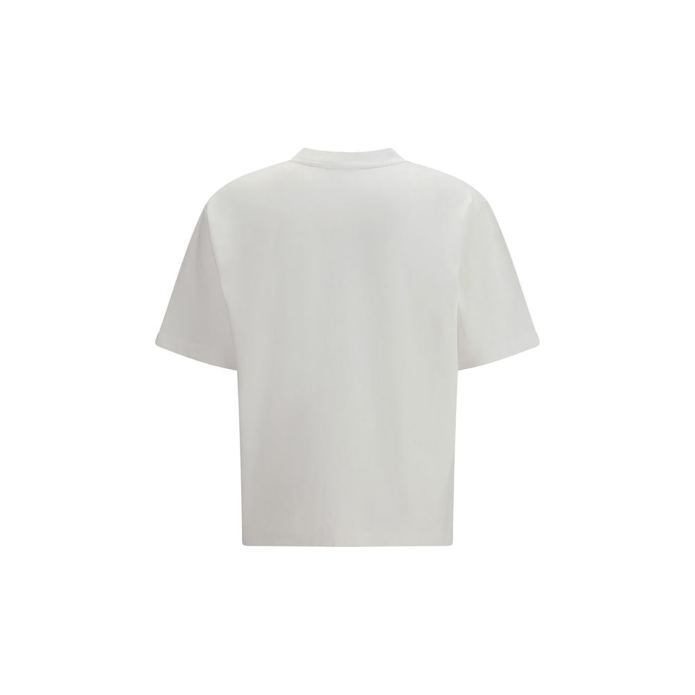 White Cotton T-Shirt with Bold Graphic Print