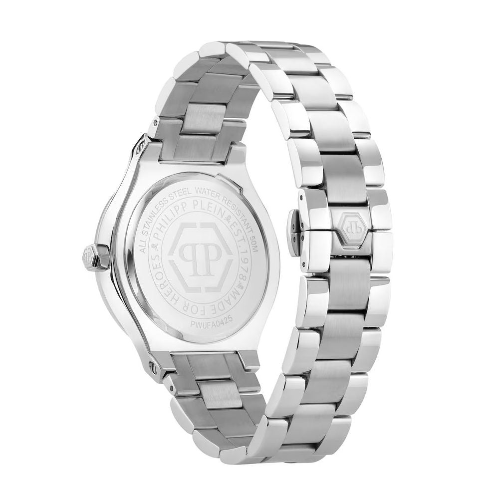 Gray Dress Watch with Blue Skeleton Dial
