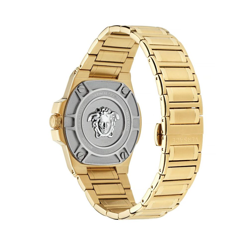 Gold Dress Watch with Black Dial