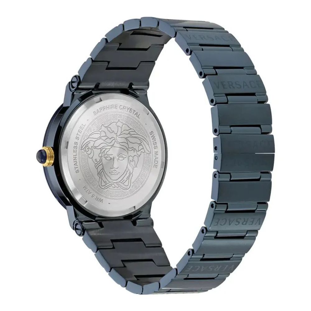 Blaue Armbanduhr mit Mondphasenanzeige