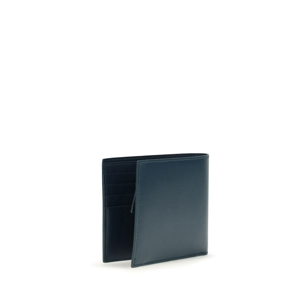 Ferragamo Blue Calf Leather Wallet