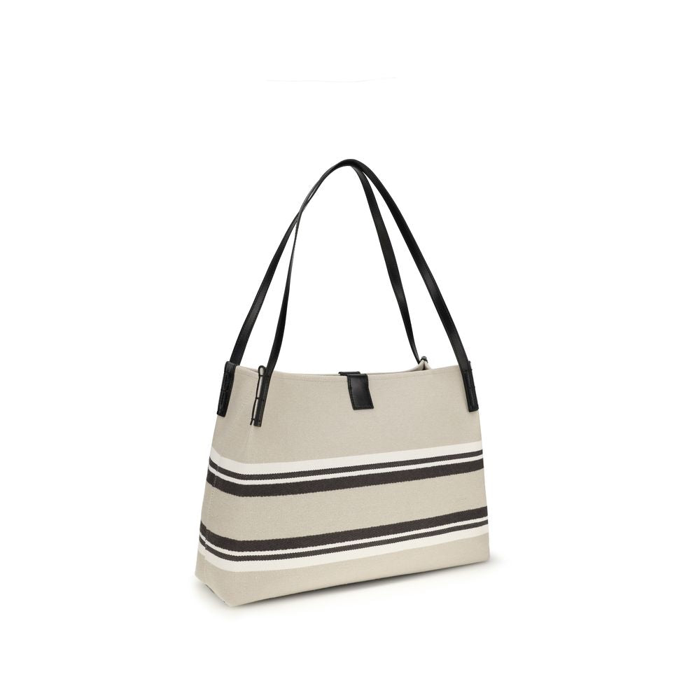 Multicolor Cotton Shoulder Bag with Adjustable Straps