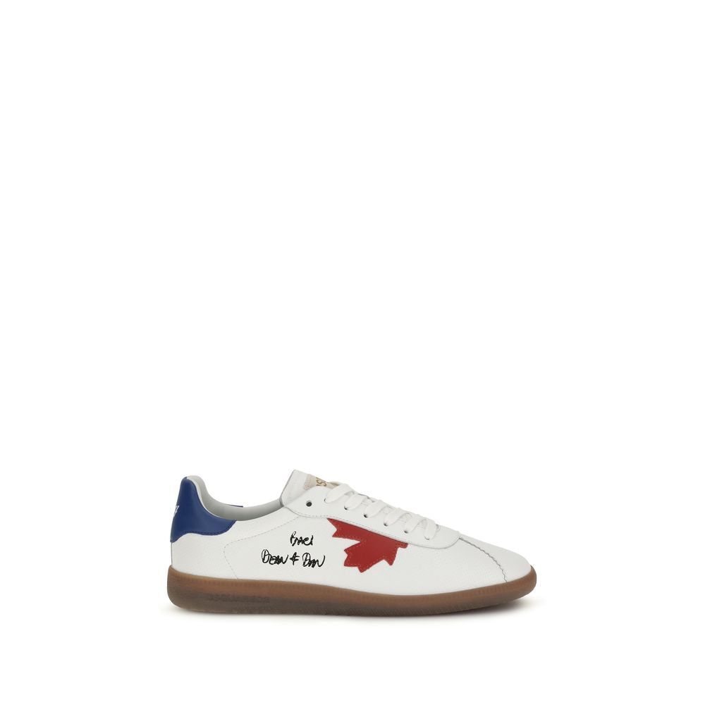 White Leather Chunky Sneakers by Dsquared2