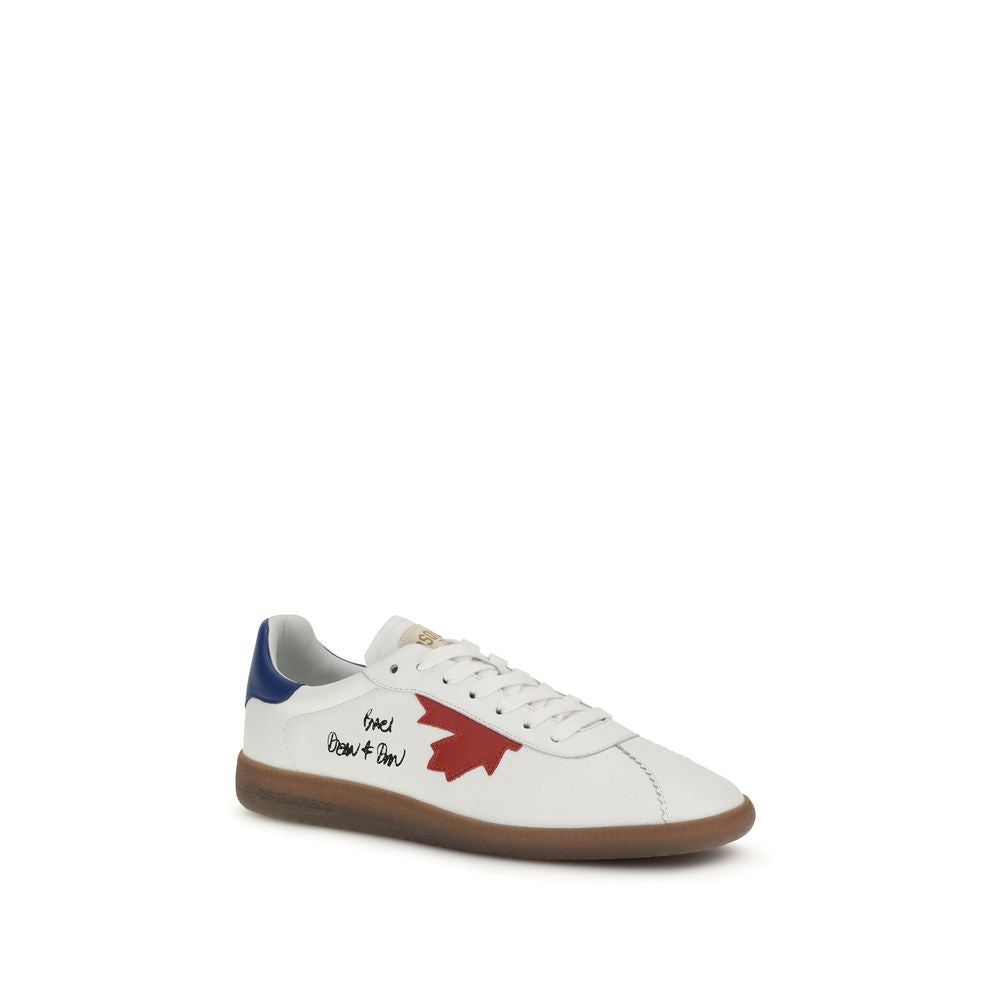 White Leather Chunky Sneakers by Dsquared2