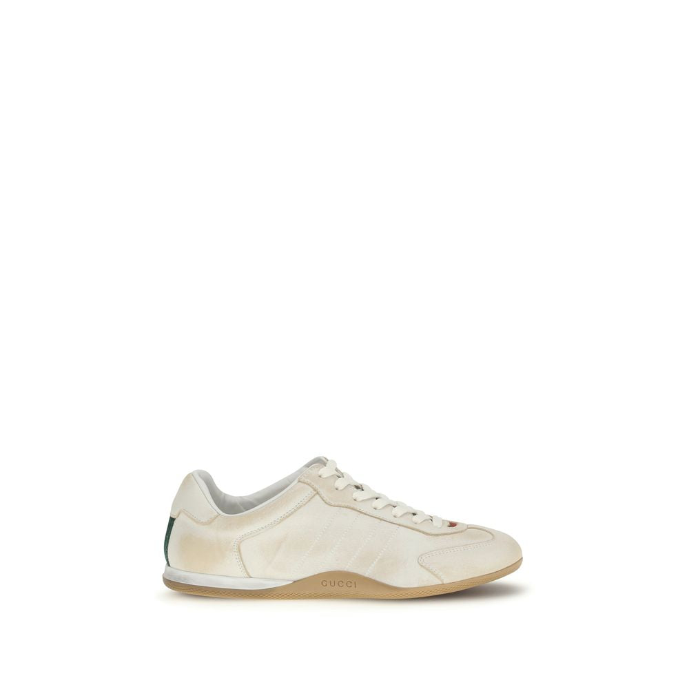 White Leather Low Top Sneakers