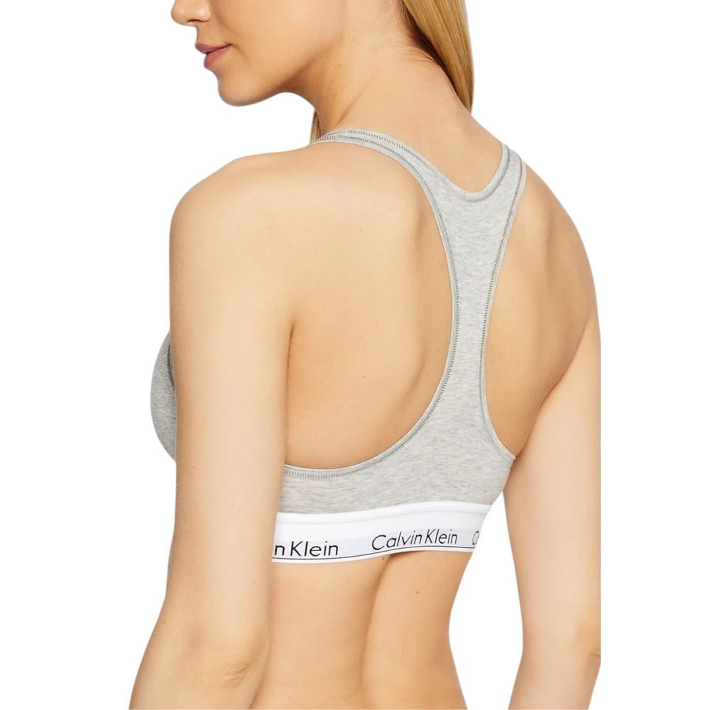 Gray Cotton Bra with Calvin Klein Logo Band