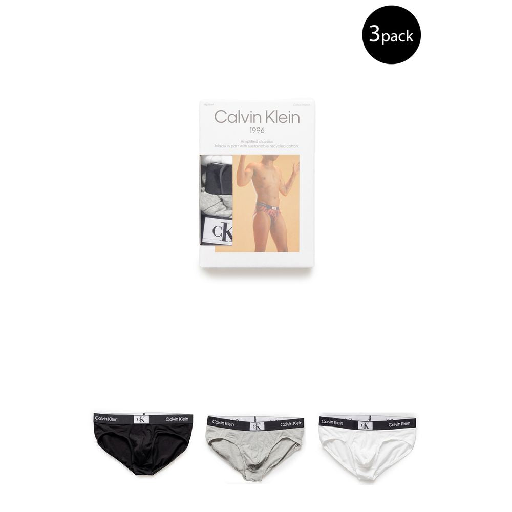 White Cotton Briefs with Logo Waistband 3-Pack