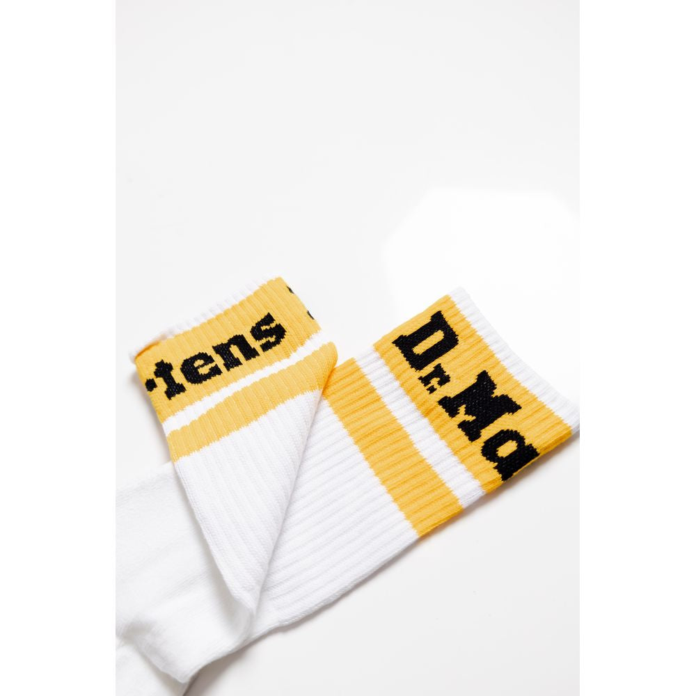 Weiße, lange Baumwollsocken mit Logo-Detail