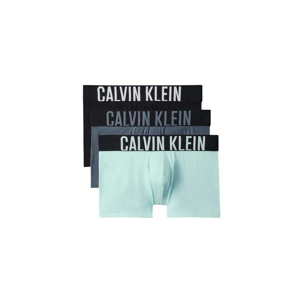 Turquoise Cotton Boxers with Iconic Logo