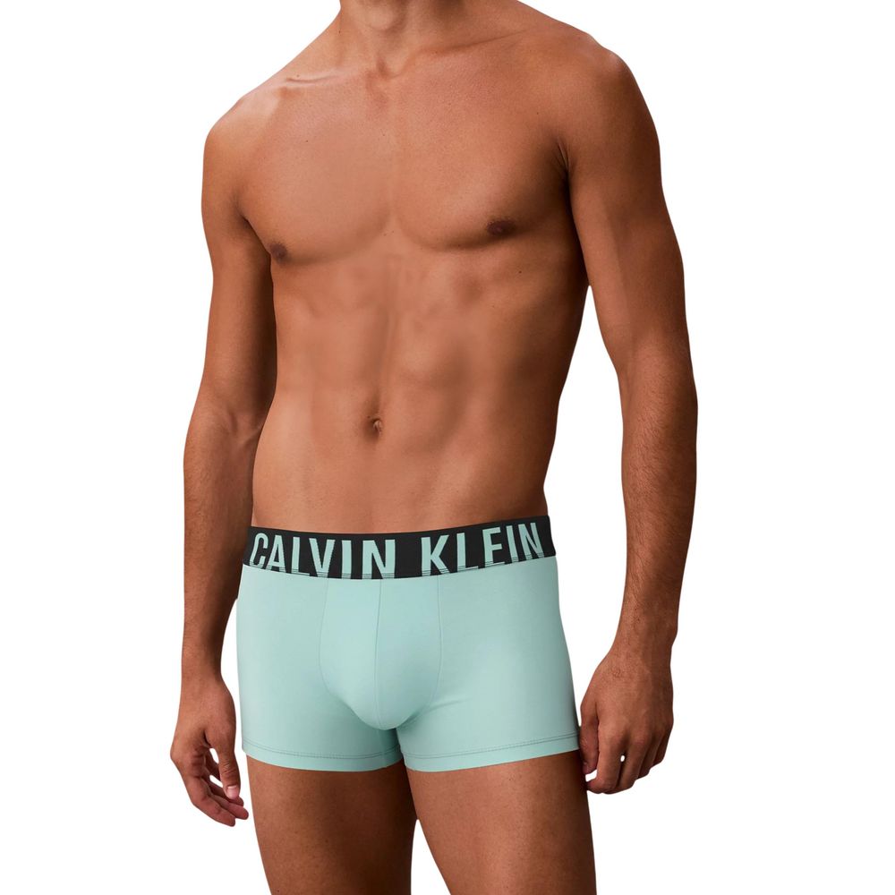 Turquoise Cotton Boxers with Iconic Logo