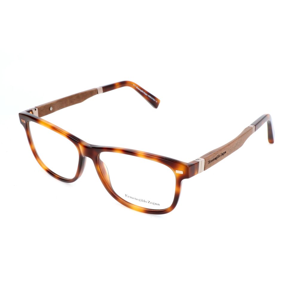 Brown Synthetic Glasses Frames by Ermenegildo Zegna