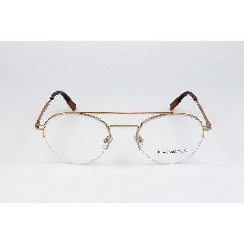 Golden Metal Eyeglass Frames by Ermenegildo Zegna