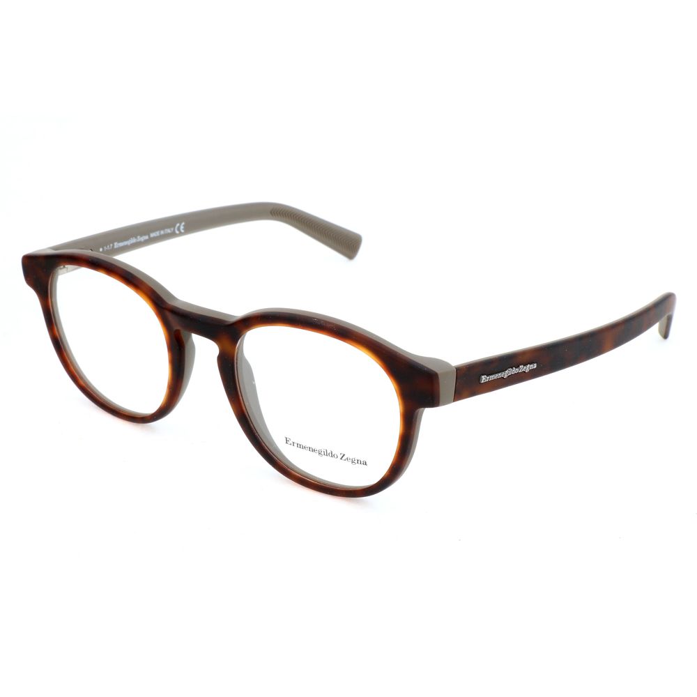 Brown Synthetic Frame Glasses by Ermenegildo Zegna