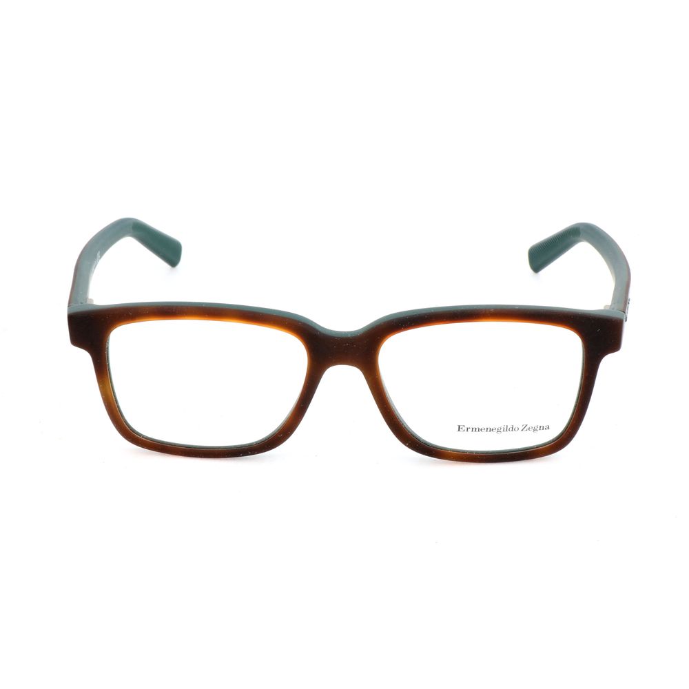 Brown Synthetic Glasses Frames by Ermenegildo Zegna