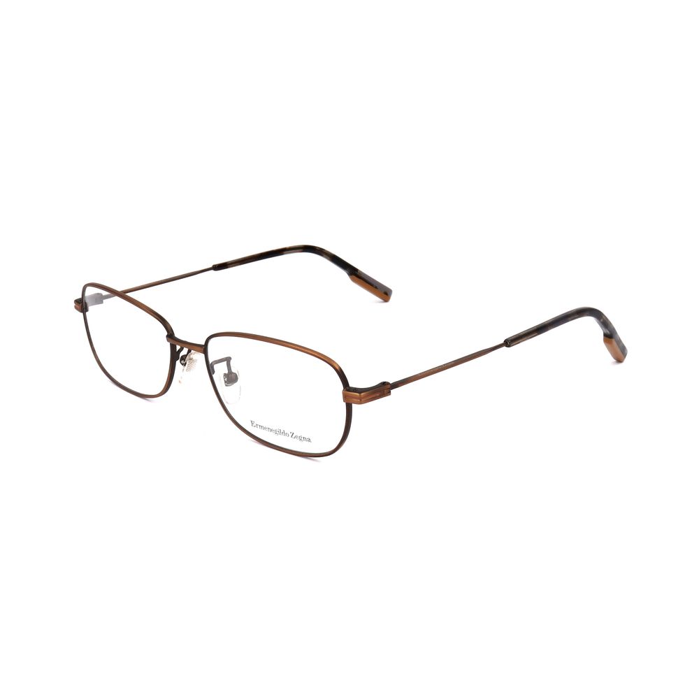 Brown Synthetic Glasses Frames by Ermenegildo Zegna