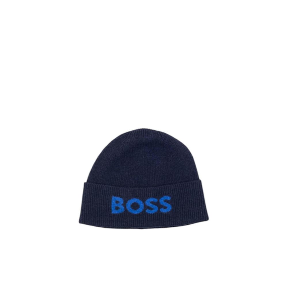 Blue Synthetic Baseball Cap with Logo Embroidery