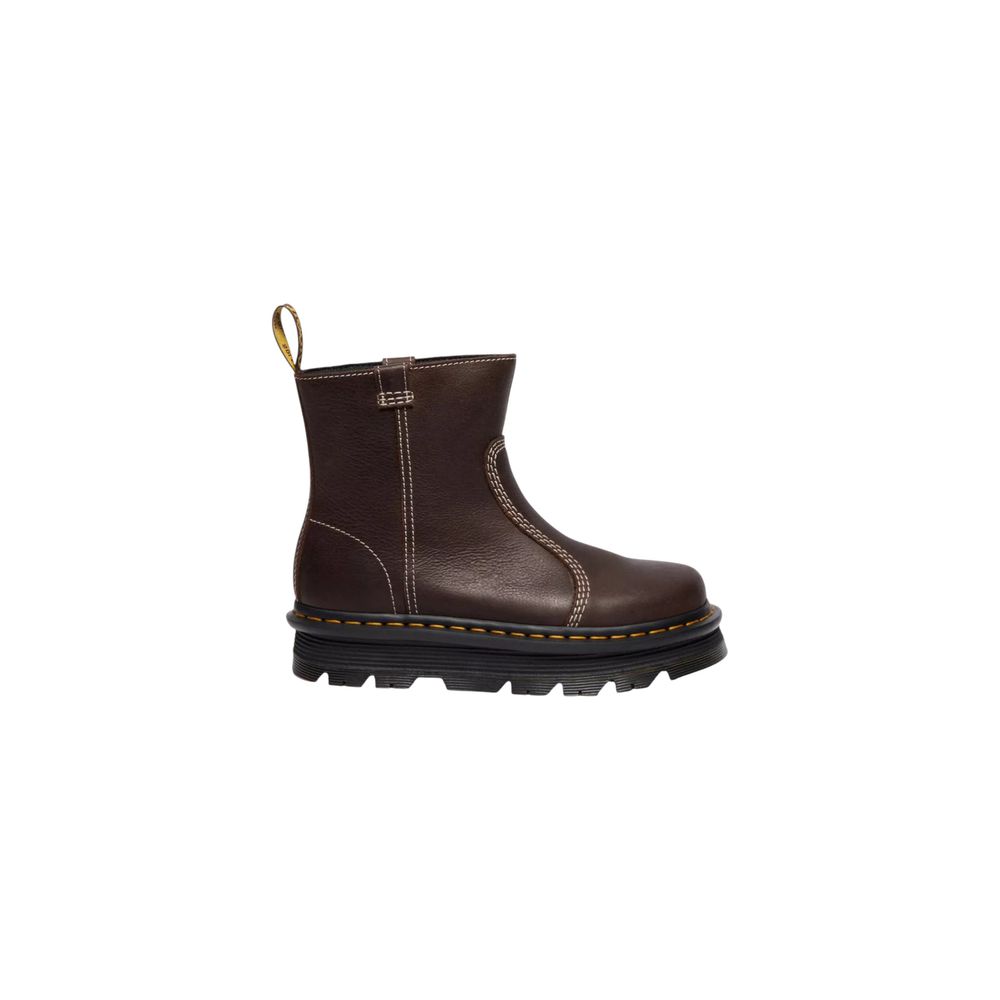 Brown Leather Laceless Ankle Boots by Dr. Martens