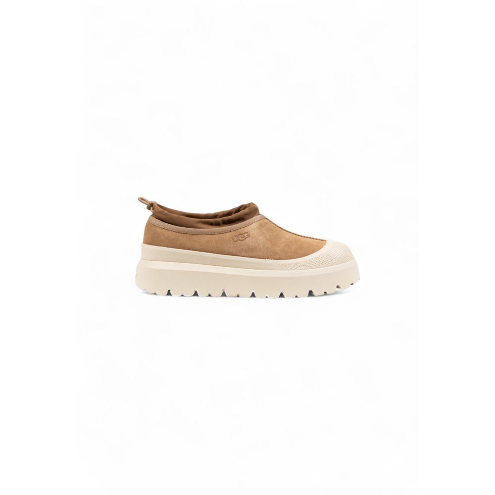 Beige Leather Clogs with Treaded Sole by UGG