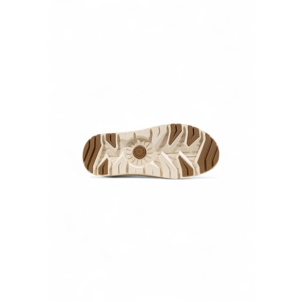 Beige Lederclogs mit Profilsohle von UGG