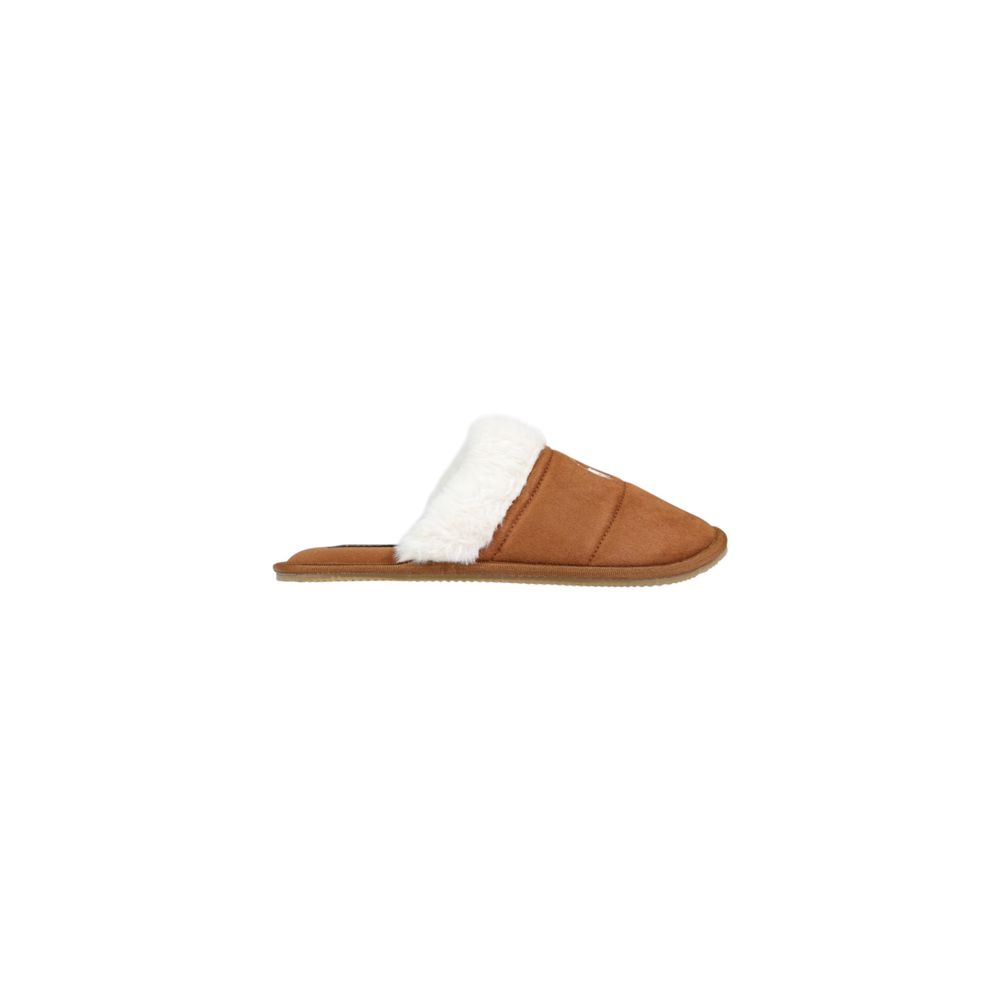 Brown Synthetic Slippers with Plush Lining by Ralph Lauren