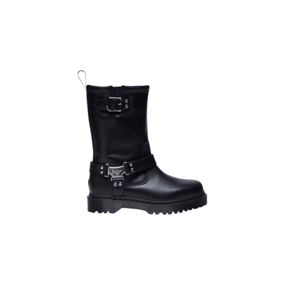 Schwarze Schnürstiefel aus Leder