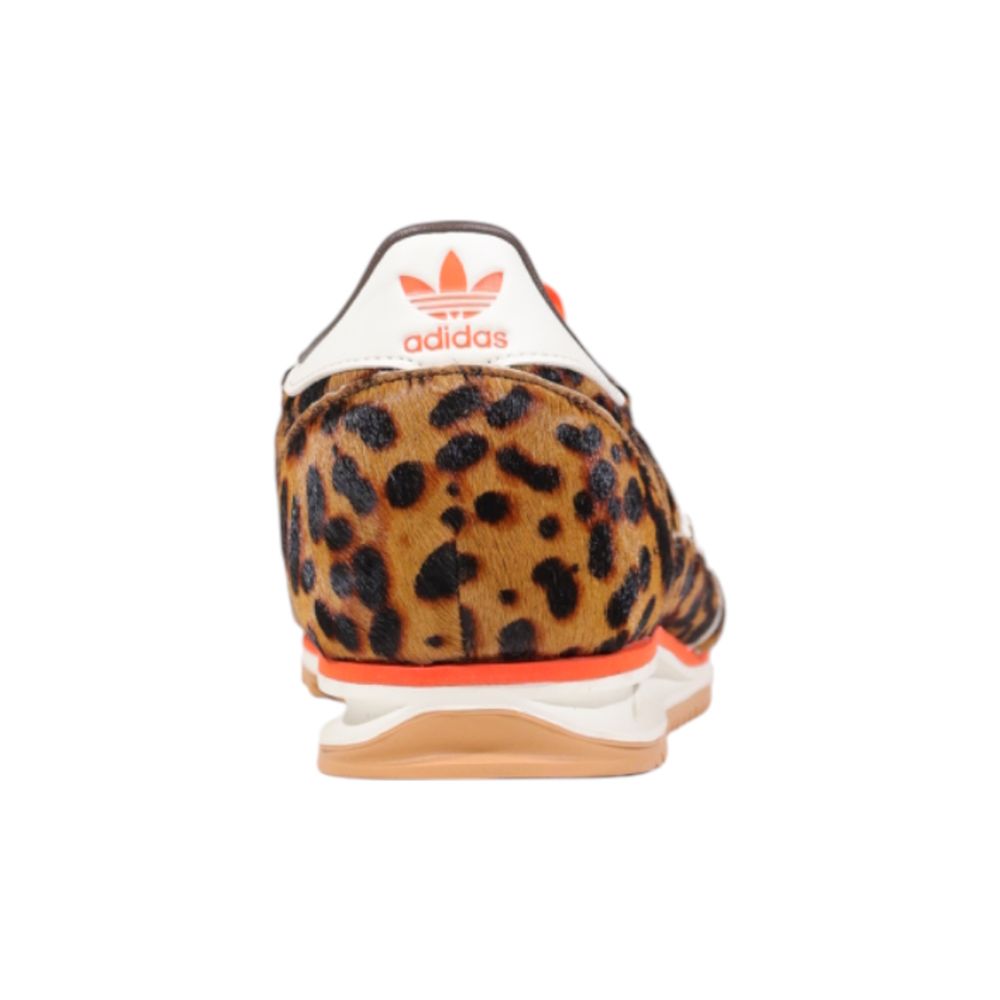 Braune synthetische Sneaker mit Animal-Print-Detail